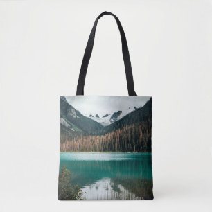BOLSA TOTE CENÁRIOS DE CORPO DE ÁGUA PERTO DE UMA FLORESTA