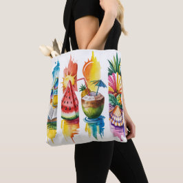 BOLSA TOTE CENAS COM PINCELADAS TEMÁTICAS DE VERÃO
