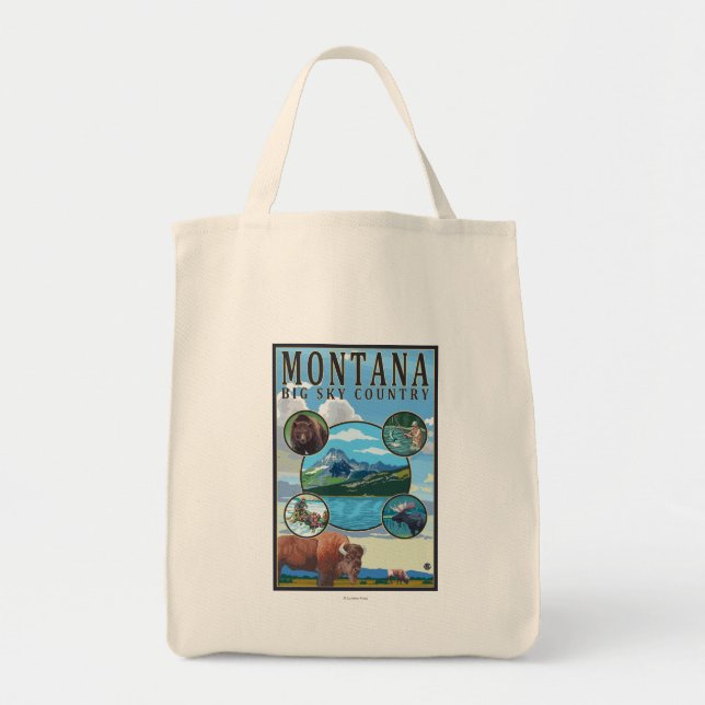 Bolsa Tote Cenas do Estado de Montana (Frente)