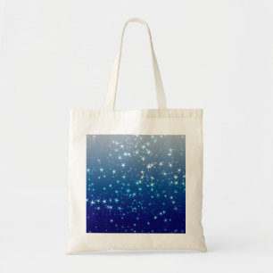Bolsa Tote Centelhas de Natal Estrelas Céu Azul