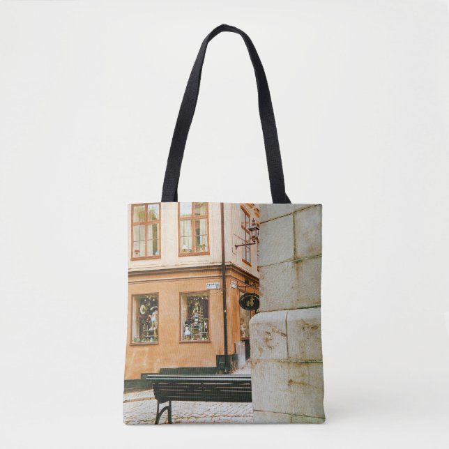 Bolsa Tote Centro Histórico de Estocolmo, Gamla Stan, Suécia (Frente)