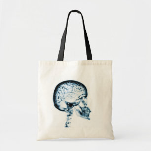BOLSA TOTE CÉREBRO DO CRÂNIO DO RAIO X - AZUL