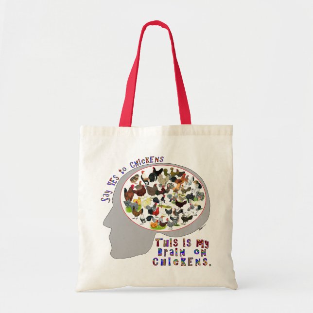 Bolsa Tote Cérebro Em Galinhas (Frente)