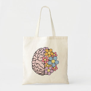 Bolsa Tote Cérebro Floral Mente