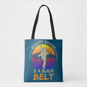 Bolsa Tote Cérebros E Uma Garota Negra Karate Artes Marciais