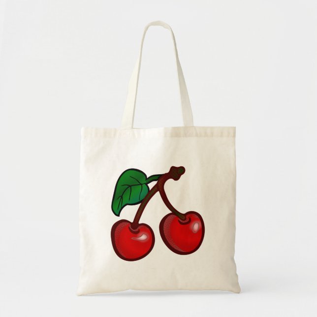 Bolsa Tote cereja, comida, fruta (Frente)