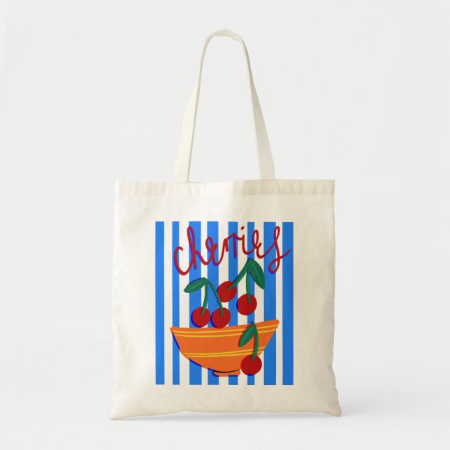 BOLSA TOTE CEREJA NO TOPO (Frente)