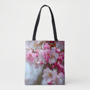 Bolsa Tote Cereja rosa floresce