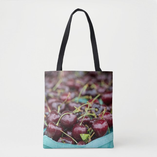 Bolsa Tote Cerejas Bing Recém-Colhidas (Frente)