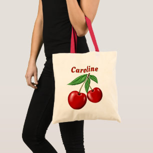 Bolsa Tote Cerejas Vermelhas Orçamento Personalizado