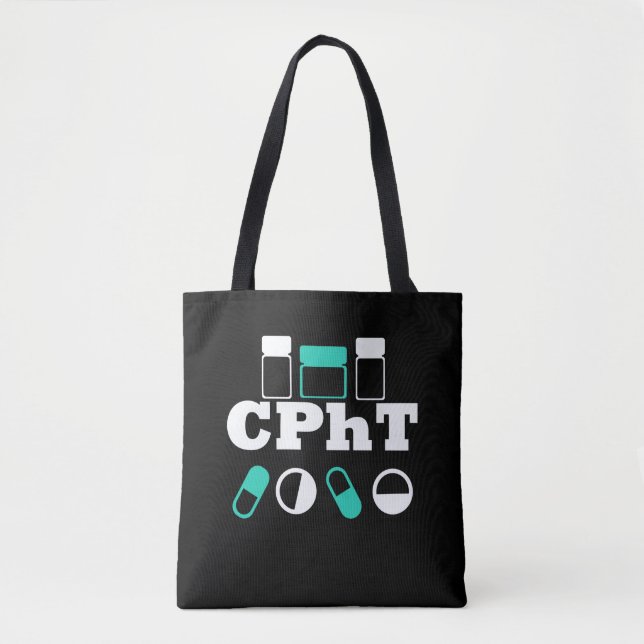 Bolsa Tote Certificação CPhT do Técnico da Farmácia (Frente)