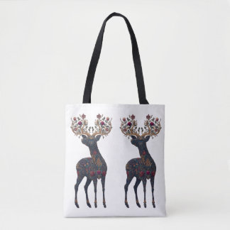 Bolsa Tote Cervo floral cósmico real