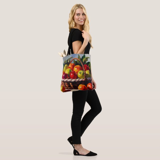 Bolsa Tote Cesta de Maçã, pintura de vida, (No(a) Modelo)