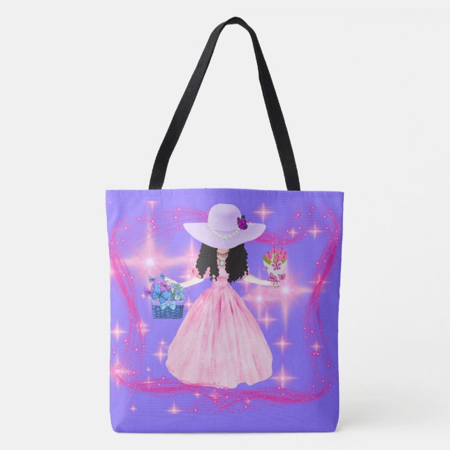 Bolsa Tote Cesto De Flores De Banheiro Vitoriano (Frente)