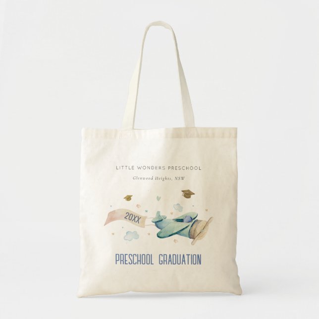 Bolsa Tote Céu das Estrelas de Avião das Crianças Cutas Forma (Frente)