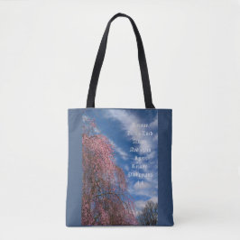 Bolsa Tote Céu de Abril com Filipenses 4:4