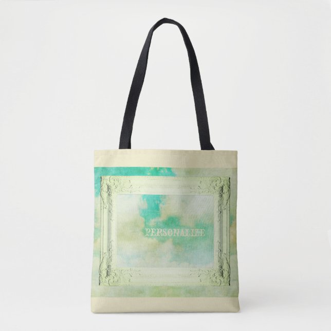 Bolsa Tote Céu de quadros vitoriano e nuvens pintando de form (Frente)