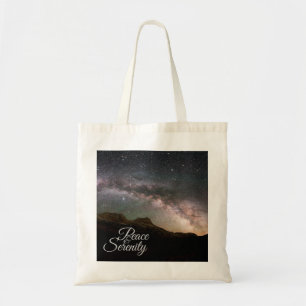 Bolsa Tote Céu nocturno da montanha da paz & da serenidade