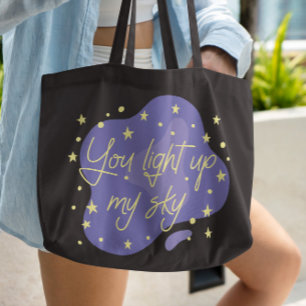 Bolsa Tote Céu Noturno Romântico