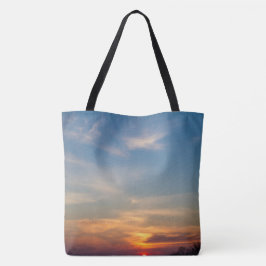 Bolsa Tote Céu sunset de inverno