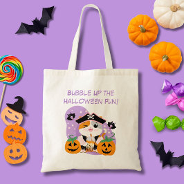 Bolsa Tote Chá de Bolhas com Gato Kawaii Pirata Diversão de H