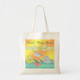 Bolsa Tote Chá de fraldas animador das criaturas do mar do