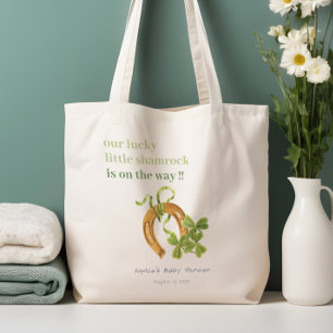 Bolsa Tote Chá de fraldas de Dia de São Patrício de Shamrock,