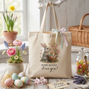 Bolsa Tote Chá de fraldas de Flor Selvagem de Páscoa Algumas