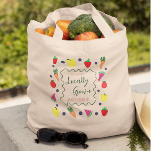 Bolsa Tote Chá de fraldas de mercado do agricultor com cresci