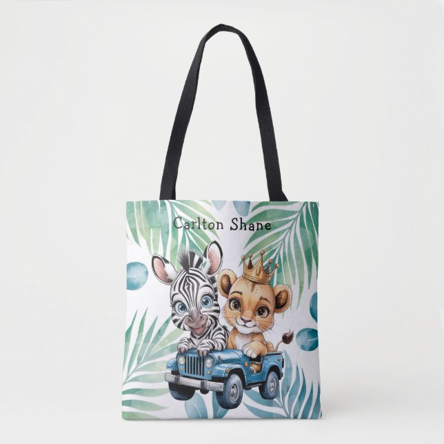 Bolsa Tote Chá de fraldas de Safari Ride Boy Gift (Frente)