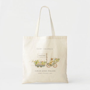 Bolsa Tote Chá de fraldas Floral para Retriever de Ouro em cr
