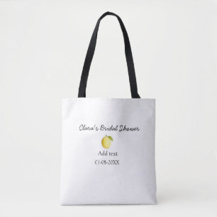 Bolsa Tote Chá de noiva limão moderno simples minimalista rús