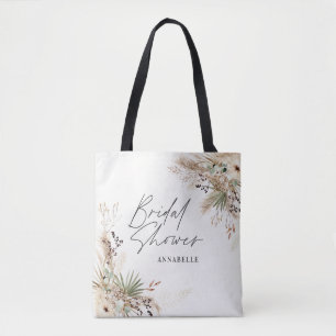 Bolsa Tote Chá de panela a favor do pampas eucalyptus elegant