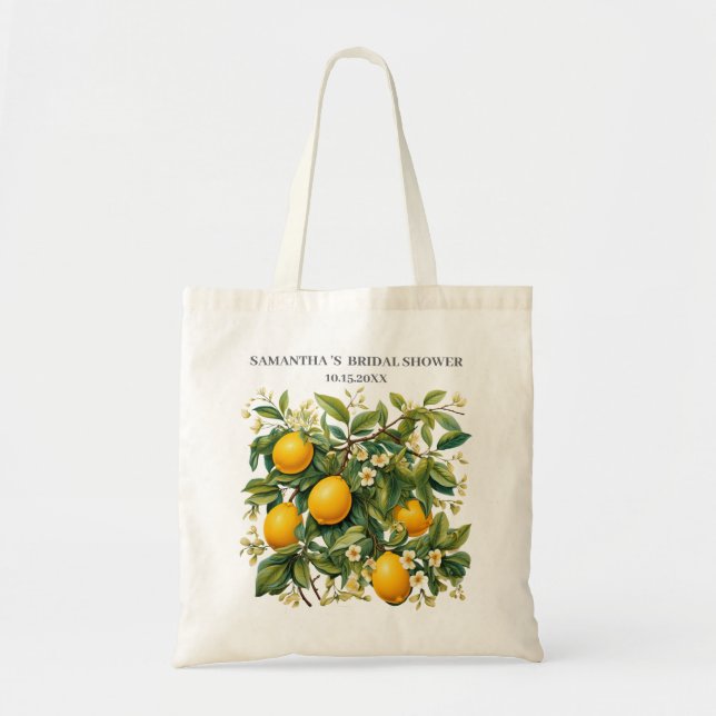 Bolsa Tote Chá de panela de Lemon Themed (Frente)
