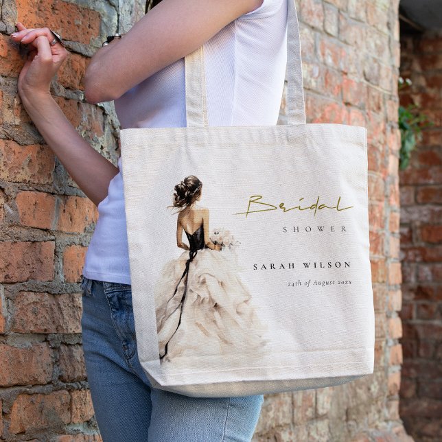 Bolsa Tote Chá de panela de Palhaço de Casamento Moderno em W (Criador carregado)