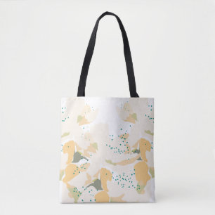 Bolsa Tote chá de panela, flor floral botânica de laranja