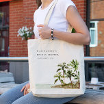 Bolsa Tote Chá de panela Russo Tropical Palm Tree Beach Sand<br><div class="desc">Para qualquer outra personalização ou qualquer outro item correspondente,  entre em contato comigo em yellowfebstudio@gmail.com</div>