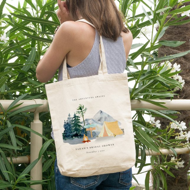 Bolsa Tote Chá de panela Rustic Pine Woods Camping Mountain (Criador carregado)