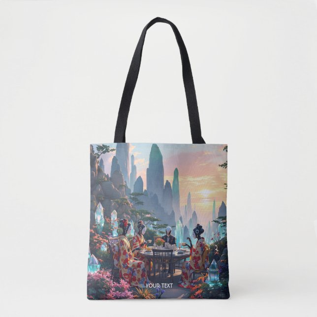 Bolsa Tote Chá de Planeta Exótico Fantasy (Frente)