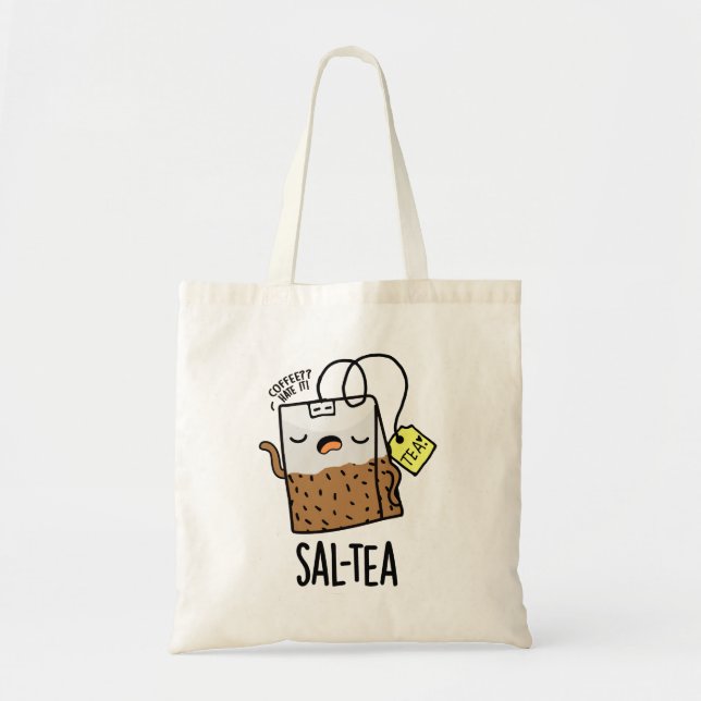 Bolsa Tote Chá Salgado Piada de Chá Divertida  (Frente)