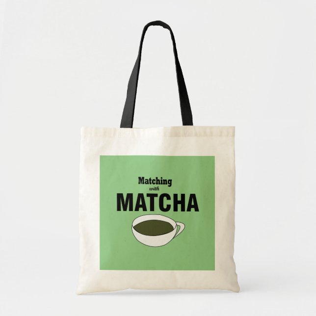 Bolsa Tote Chá Verde Matcha (Frente)