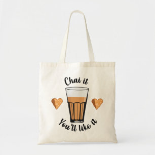 Bolsa Tote Chai é a vida. Experimente Chai Tea latte Indians