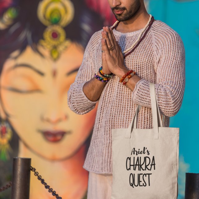 Bolsa Tote Chakra Quest Personalizou Meditação Yoga Boho (Shop now and embrace the essence of mindfulness!)