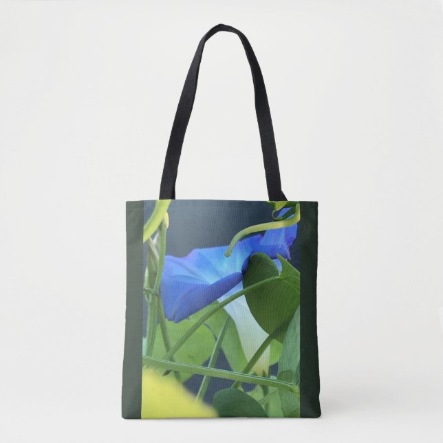 Bolsa Tote Chalice-of-Blue Morning Glory (Frente)