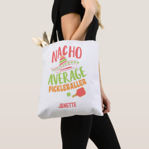 Bolsa Tote Chamador de Selecionador Médio Engraçado Nacho
