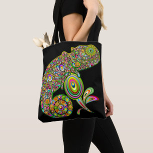 Bolsa Tote Chameleon Psychedelic Fantasy