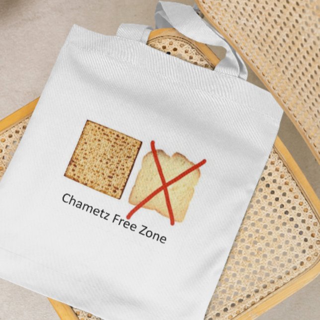 Bolsa Tote Chametz Free Zone (Criador carregado)