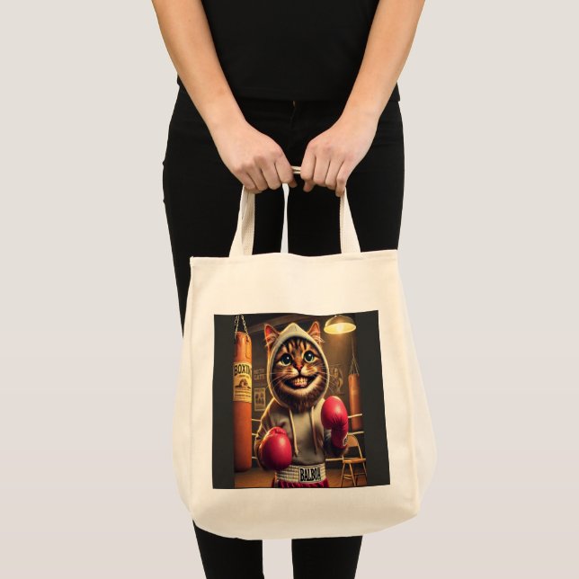 Bolsa Tote Champ Boxing? - Gatos com luvas de boxe (Frente (produto))