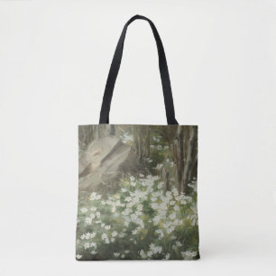 Bolsa Tote Chão da Floresta com Anêmonas em Flor por Christen