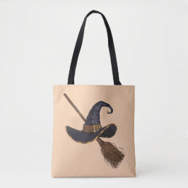 Bolsa Tote Chapéu de Bruxa e Broomstick